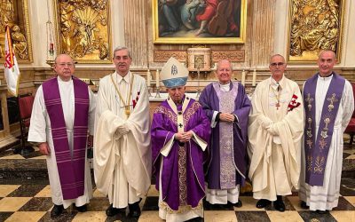 La sección de Valencia de la Orden Ecuestre del Santo Sepulcro celebra a su patrona, la Virgen de Palestina, con una misa presidida por el cardenal Cañizares