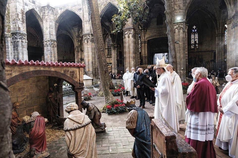 Asistencia a la Misa de Navidad en Barcelona